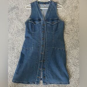 Free people denim mini dress